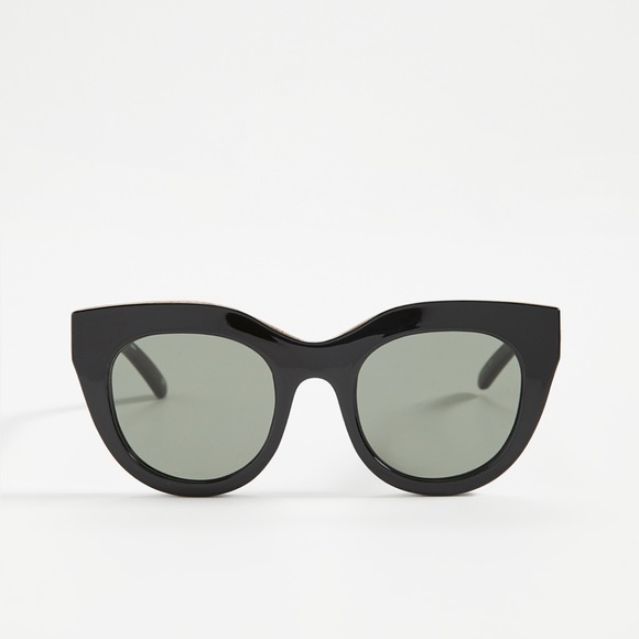 Le Specs Air Heart Sunglasses, Black - Picture 1 of 7